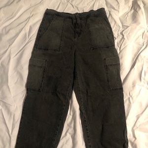 Cello Black Faded Cargo Jeans